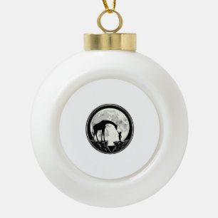 Boule En Céramique Chemise silhouette de girafe et d'enfant sous la l