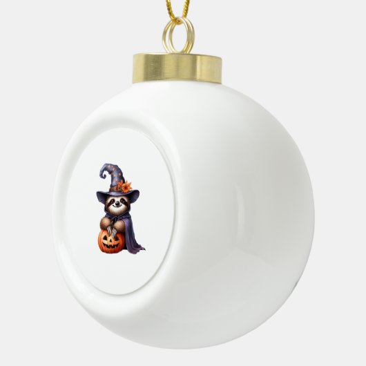 Boule En Céramique Chemise T classique Sloth Halloween (Droite)