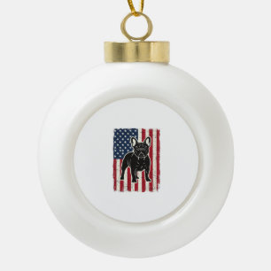 Boule En Céramique Chemise vintage drapeau patriotique Bouledogue Fra