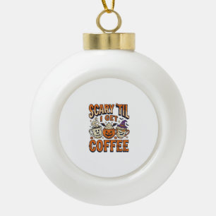 Boule En Céramique Chemise vintage Halloween Café Épouvantable jusqu'