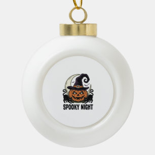 Boule En Céramique Chemise vintage Halloween Citrouille Chat Chapeau