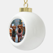 Boule En Céramique Chesapeake Bay Terrier Christmas Snow Holiday (Droite)
