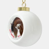 Boule En Céramique Cheval en Cheval de Neige Noël (Droite)