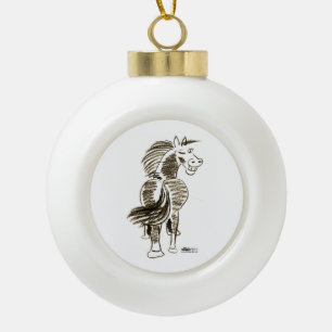 Boule En Céramique Cheval En Voie Bonne Chance !