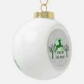 Boule En Céramique Cheval et lune verts (Gauche)
