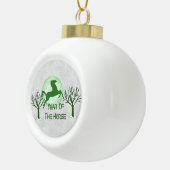 Boule En Céramique Cheval et lune verts (Droite)