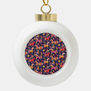 Boule En Céramique Chevaux Scandinaves : Décoration Décorative Sans C