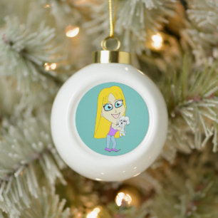 Boule En Céramique Chibi avec un chiot