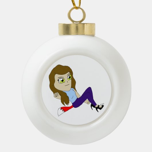 Boule En Céramique chibi foxy fille (Devant)
