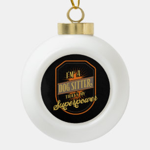 Boule En Céramique Chien assis chien Sitter