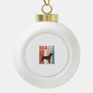 Boule En Céramique Chien Beagle Vintage Dessin Vectoriel à Rayures Ré