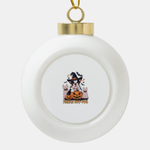 Boule En Céramique Chien Boo Français Mignon Frenchie Halloween Fantô