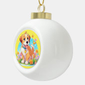 Boule En Céramique Chien chiot mignon (Droite)