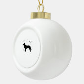 Boule En Céramique Chien de Beauceron - Halloween Moon Silhouette Cla (Droite)