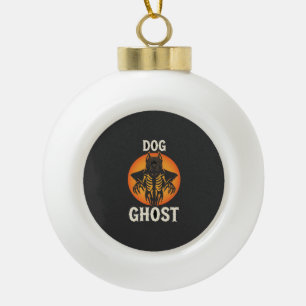 Boule En Céramique Chien Fantôme Halloween Horreur Vecteur