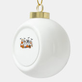 Boule En Céramique Chiens en costumes fantômes Halloween T-shirt clas (Droite)