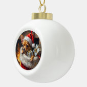 Boule En Céramique Chihuahua Dog Christmas Stocking Surprise Art (Droite)