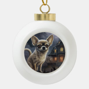 Boule En Céramique chihuahua Halloween effroi