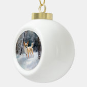 Boule En Céramique Chihuahua Laisser neiger Noël (Droite)