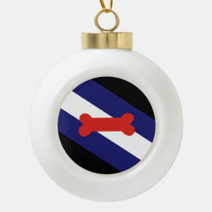 Boule En Céramique Chiot Jouer à la fierté drapeau