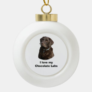 Boule En Céramique Chocolate Labrador dog photo