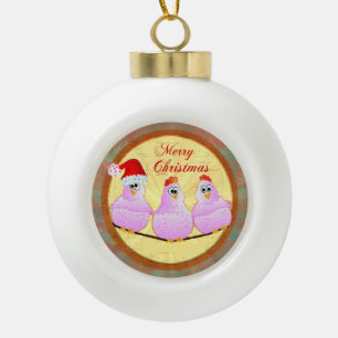 Boule En Céramique Christmas de Chickens