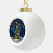 Boule En Céramique Christmas Ornament 2025 – Winter Night Tree 2 (Droite)
