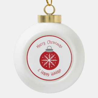 Boule En Céramique Christmas red ornament