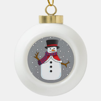 Boule En Céramique Christmas Snowman