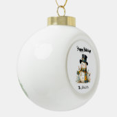 Boule En Céramique Christmas Snowman Ceramic Ornament (Gauche)