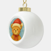 Boule En Céramique Christmas Teddy Bear in Snowy Wonderland (Droite)