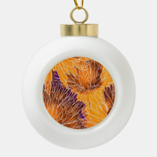 Boule En Céramique Chrysanthème japonais : Aquarelle incolore