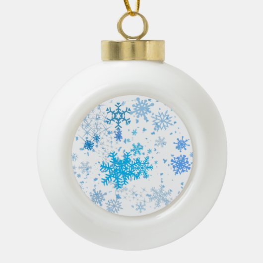 Boule En Céramique Chute de neige de Noël (Devant)