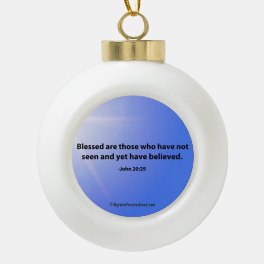 Boule En Céramique Citations de Noël (Devant)
