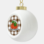 BOULE EN CÉRAMIQUE CITROUILLE BROWN - BON THANKSGIVING (Droite)