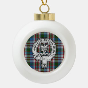 Boule En Céramique Clan Donnachaidh (Robertson) Crest & Dress Tartan