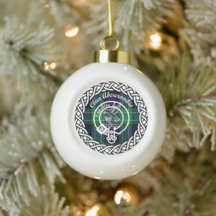 Boule En Céramique Clan écossais Abercrombie Tartan et Crest