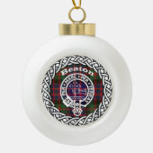 Boule En Céramique Clan écossais Beaton Tartan et Crest (Devant)