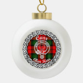 Boule En Céramique Clan écossais Carr Tartan et Crest (Devant)