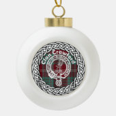 Boule En Céramique Clan écossais Crawford Tartan et Crest (Devant)