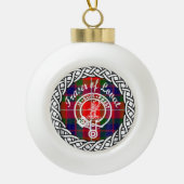 Boule En Céramique Clan écossais Fraser de Lovat Tartan et Crest (Devant)