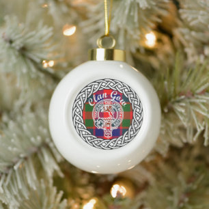 Boule En Céramique Clan écossais Gow Tartan et Crest
