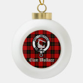 Boule En Céramique Clan Wallace Crest Badge et Tartan Customisé (Devant)