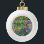 Boule En Céramique Claude Monet : Le jardin d'Iris à Giverny<br><div class="desc">Un ornement classique en céramique coloré orné du jardin d'iris de Giverny,  peint par le peintre impressionniste français Claude Monet.</div>