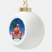 Boule En Céramique Cocker Spaniel Chien Conduite Voiture En Noël De N (Droite)