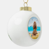 Boule En Céramique cocker spaniel Chien sur la plage (Gauche)