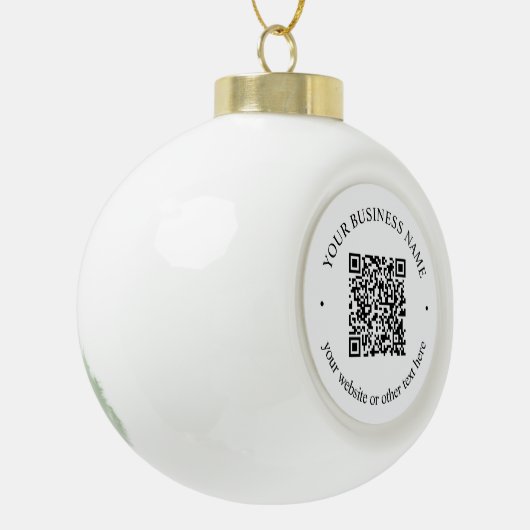 Boule En Céramique Code QR téléchargé Plus Texte circulaire modifiabl (Gauche)