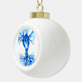 Boule En Céramique Coeur bleu (Droite)