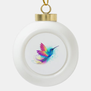 Boule En Céramique Colibri arc-en-ciel exotique