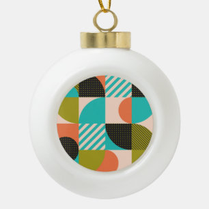 Boule En Céramique Coloré géométrique, motif de style scandinave.